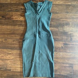 Dark green French Connection bodycon dress Size 0